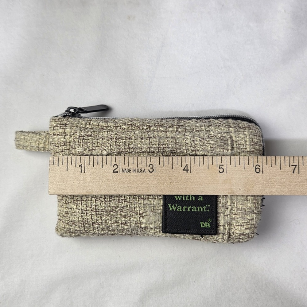 Dime Bags Hemp Zip Pouch "Come Back With a Warrant" Stash Bag Natural - Picture 3 of 13